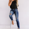 The Harlon Midrise Distressed Ankle Skinny Image - 1