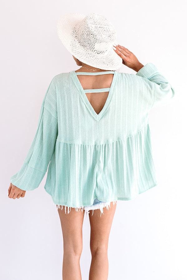 Slow Song Babydoll Top In Mint • Impressions Online Boutique