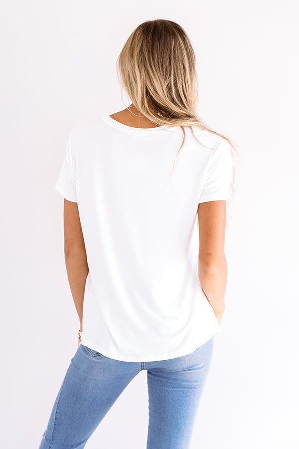 Tie Dye Lips Shift Tee In White Image - 4