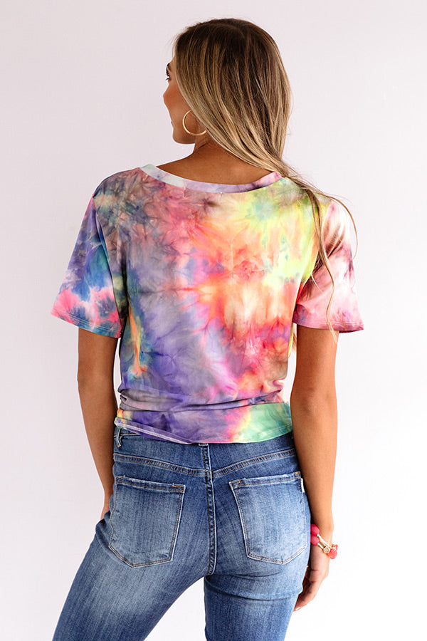 Morning Routine Tie Dye Shift Tee In Pink Image - 5