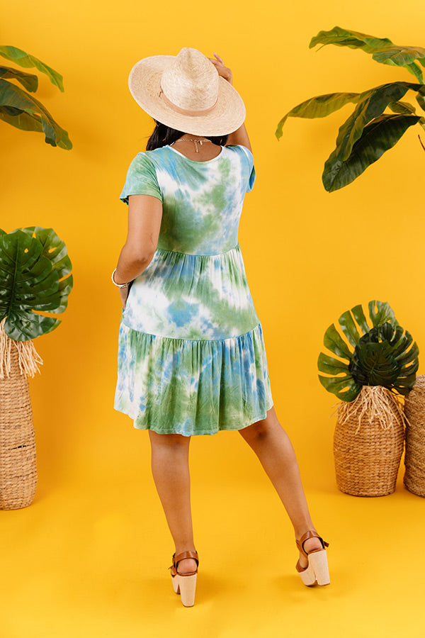 Among The Waves Tie Dye Babydoll Dress Image - 4