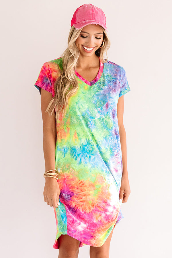 Craving Attention Tie Dye Dress Image - 3