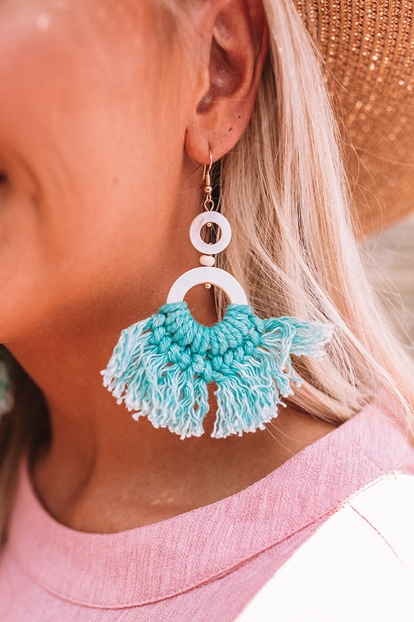 Colorful And Cute Earrings In Aqua • Impressions Online Boutique