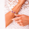 Chic Lifestyle Semi Precious Cuff Bracelet In Sangria Image - 1