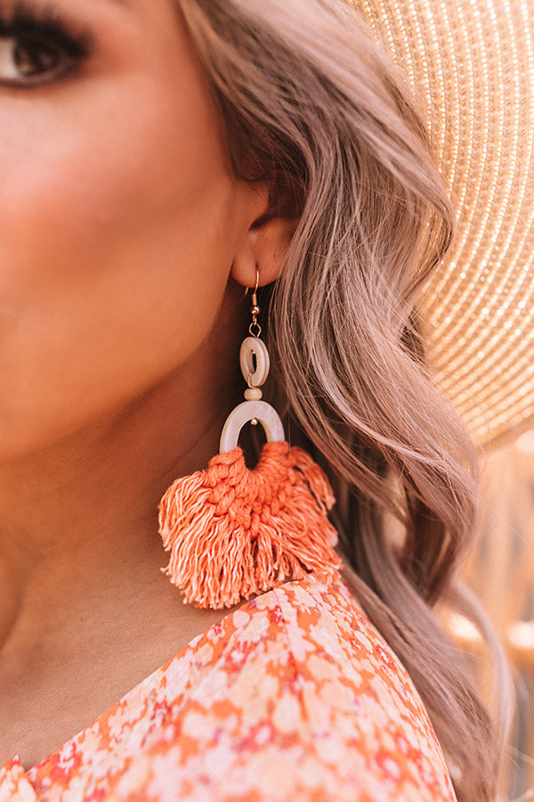 Colorful And Cute Earrings In Coral Image - 1