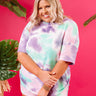 Lounging In Tie Dye Shift Tee Curves Image - 1