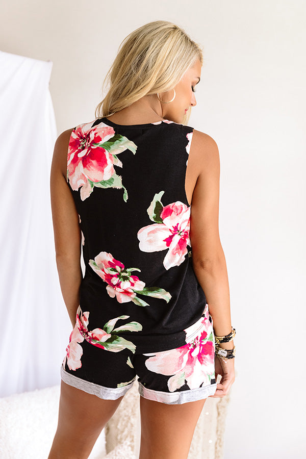 Garden Club Shift Tank In Black Image - 5