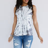 Rise Above Tie Dye Tank In Grey Image - 1