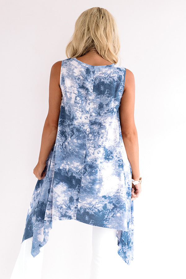 Rhythm And Sway Tie Dye Tunic Dress In Blue Image - 4