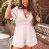 Brooklyn Rooftop Ruffle Romper In Cream Image - 1