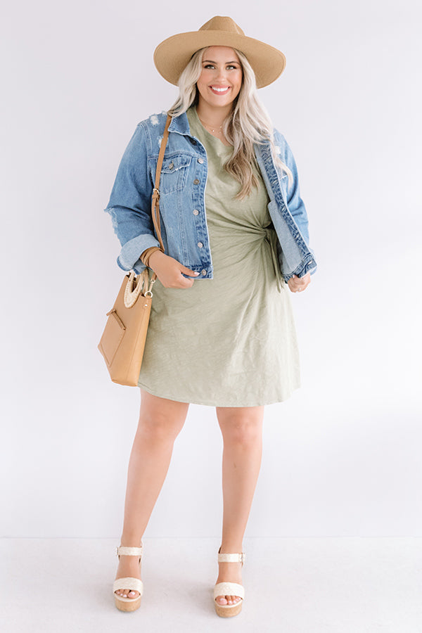 Social Hour Dress In Sage Curves Image - 3