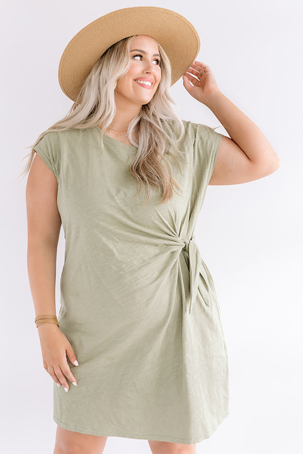 Social Hour Dress In Sage Curves Image - 1