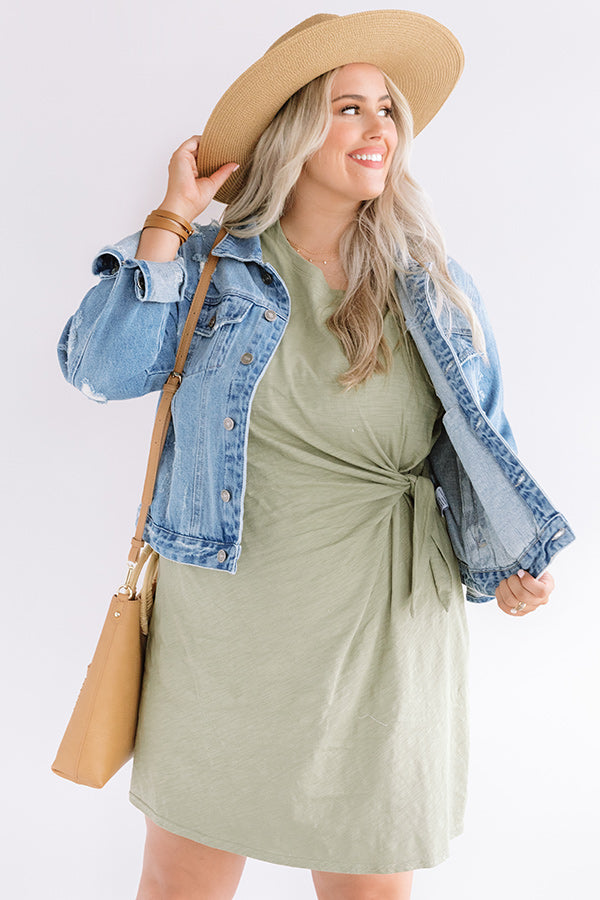 Social Hour Dress In Sage Curves Image - 2