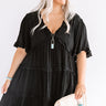 High Spirited Babydoll Dress In Black Curves Image - 1