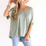 SoCal Luxe Shift Top In Pear Image - 1