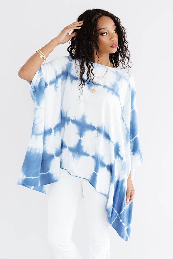 My Best View Tie Dye Shift Tunic In Blue Image - 3