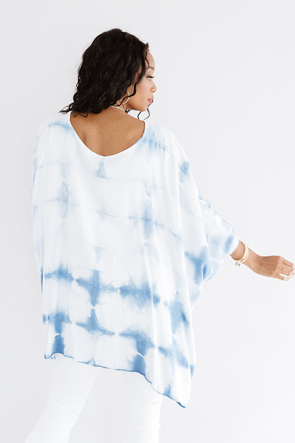 My Best View Tie Dye Shift Tunic In Blue Image - 5