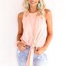 The Yacht Spot Tie Top In Peach Image - 1