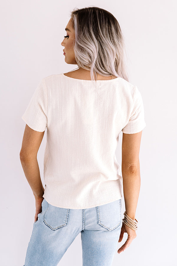 Cold Brew Kisses Shift Top In Cream Image - 5