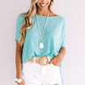 Chic Instinct Shift Top In Aqua Image - 1