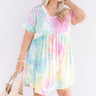 Good Energy Tie Dye Babydoll Dress In Yellow Curves Image - 1