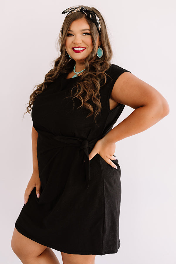 Social Hour Dress In Black Curves Image - 3