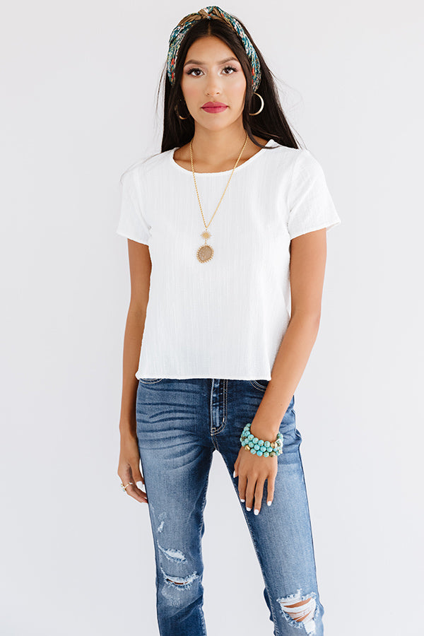 Cold Brew Kisses Shift Top In White Image - 3