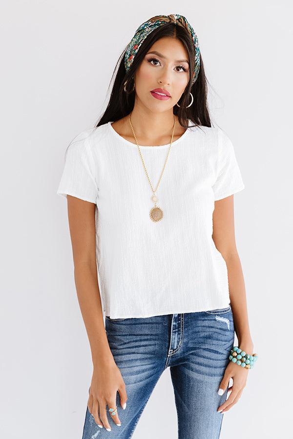 Cold Brew Kisses Shift Top In White Image - 1