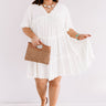 High Spirited Babydoll Dress In Ivory Curves Image - 1