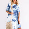Sweet Fling Tie Dye Shift Dress In Navy Image - 1