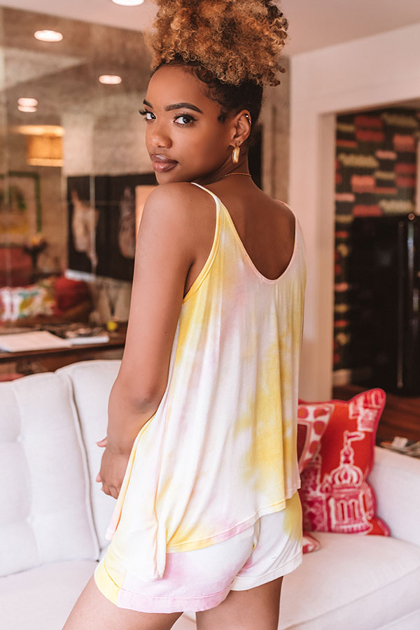 Colorful And Cute Tie Dye Shift Tank Image - 1