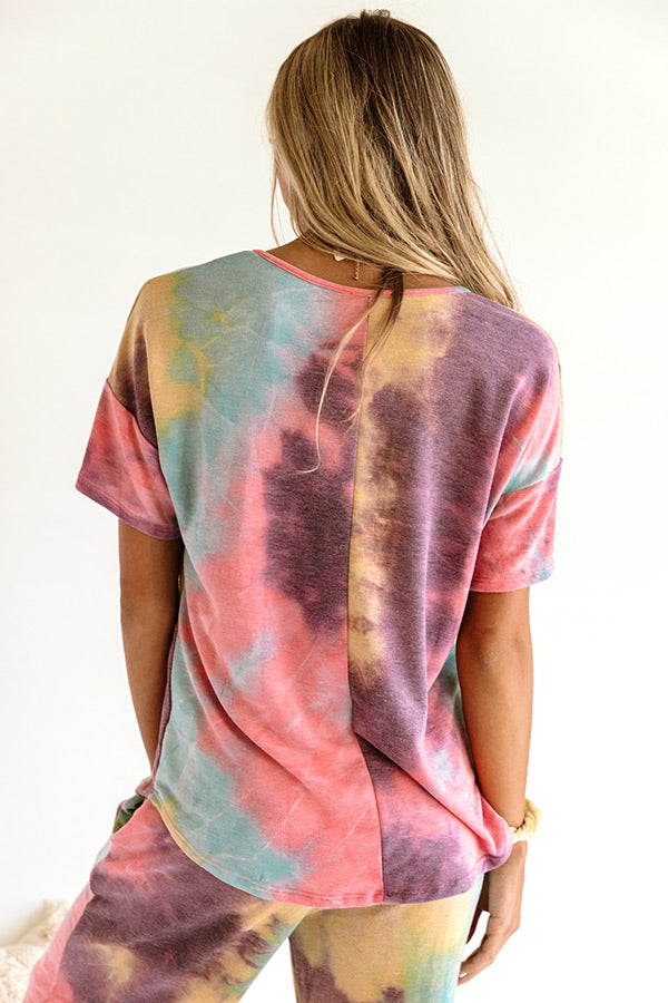 Tender Heart Tie Dye Shift Tee In Golden Honey Image - 5