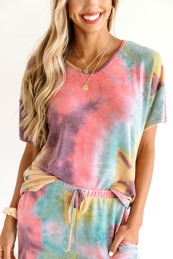 Tender Heart Tie Dye Shift Tee In Golden Honey Image - 4