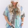 Tender Heart Tie Dye Shift Tee In Mint Curves Image - 1