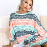 Here And There Tie Dye Shift Top In Ocean Wave Image - 1