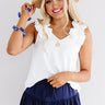 Malibu For Two Ruffle Tank In White Image - 1