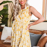 State Of Flow Floral Dress In Mustard Image - 1