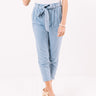 The Celia Chambray High Waist Trousers Image - 1