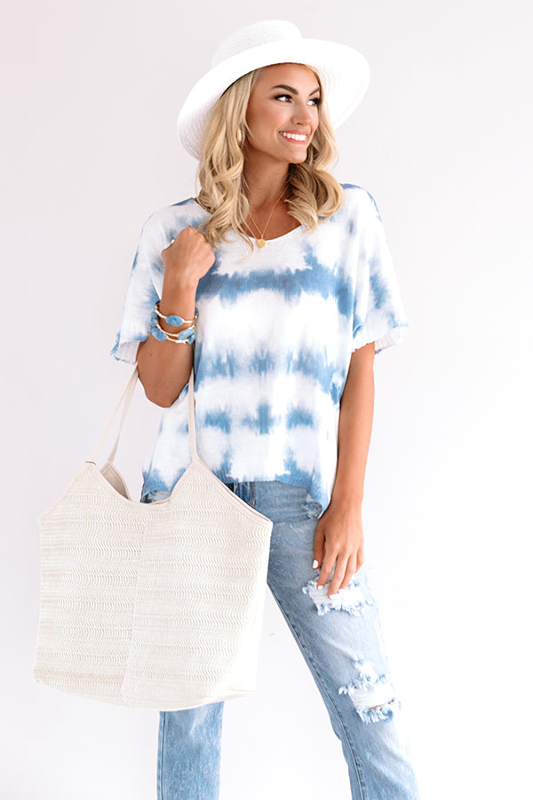 Plus Special Washed Tie Dye Knit Top