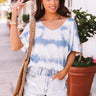 Best Result Tie Dye Knit Top In Blue Image - 1