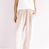 The Rio High Waist Linen Pants In Birch Image - 1