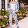 The Myrie High Waist Tie Dye Pants In Blue Image - 1