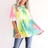 Cheek Kisses Tie Dye Babydoll Top Image - 1