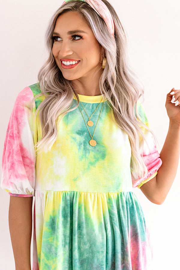 Cheek Kisses Tie Dye Babydoll Top Image - 5