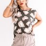 Ever So Effortless Leopard Top In Charcoal Image - 1