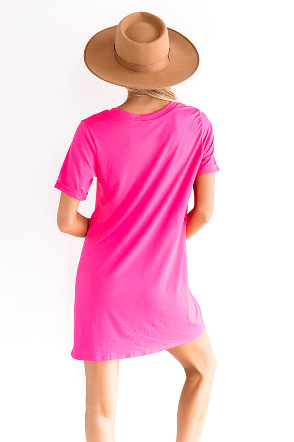 Dinner And Show Shift Dress In Hot Pink • Impressions Online Boutique