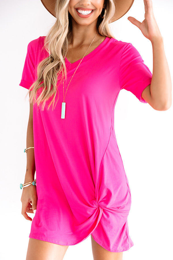 Dinner And Show Shift Dress In Hot Pink – Impressions Online Boutique