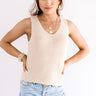 Tender And Kind Knit Top In Beige Image - 1