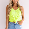 Sunny And 75 Ribbed Tank in Neon Yellow Image - 1