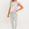 It's All Good Distressed Tie Dye Top In Blue Image - 1